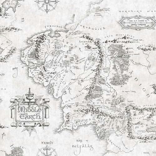 RoomMates Lord of The Rings Middle Earth Map Peel and Stick Wallpaper: $37.99 RoomMates Lord of The Rings Middle Earth Map Peel and Stick Wallpaper: $37.99