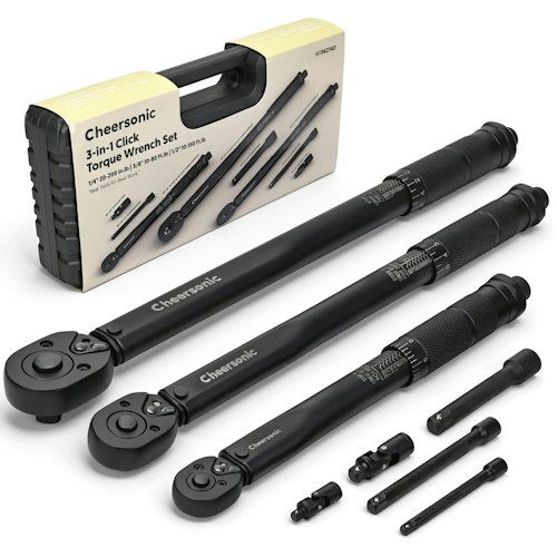 Cheersonic 8-Piece 1/4", 3/8", 1/2" Drive Torque Wrench Set for $81 + free shipping