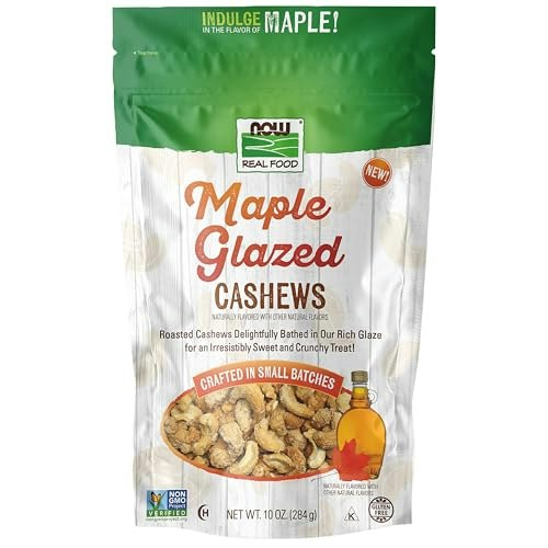Now Foods Maple Glazed Cashews 10-oz. Bag: $4.37 Now Foods Maple Glazed Cashews 10-oz. Bag: $4.37