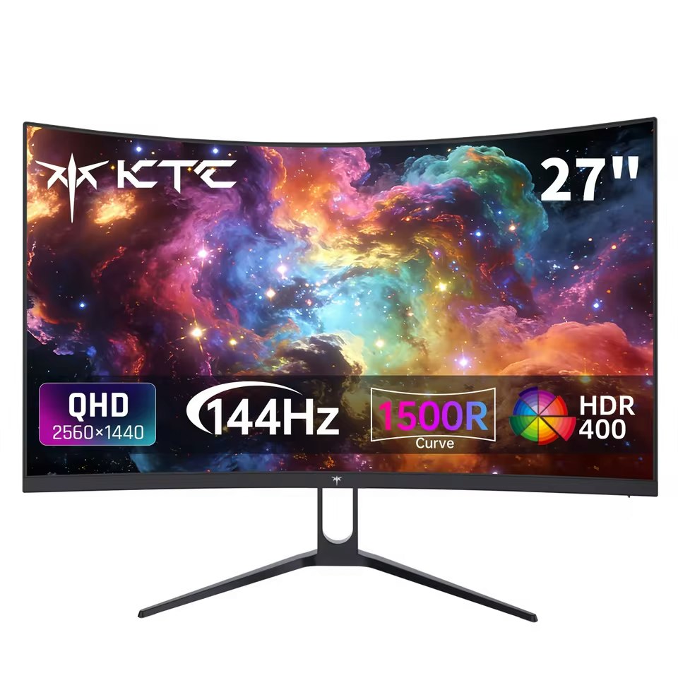 KTC H27S5C 27" Curved QHD 144Hz Gaming Monitor: $110.51