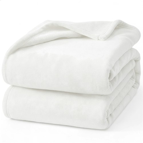 Hansleep Full White Fleece Blanket for $22 + free shipping w/ Prime