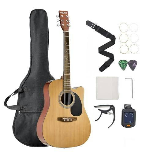 Vevor 41-inch Cutaway Acoustic Guitar Beginner Bundle: $81.99 Vevor 41-inch Cutaway Acoustic Guitar Beginner Bundle: $81.99