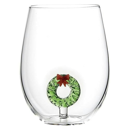 Slant 20-Ounce Wreath Stemless Wine Glass: $17.84 Slant 20-Ounce Wreath Stemless Wine Glass: $17.84