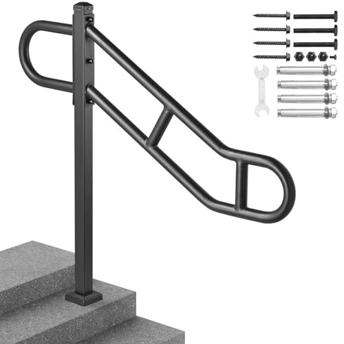 Vevor 1-3 Step Metal Stair Handrail: $54.07 Vevor 1-3 Step Metal Stair Handrail: $54.07