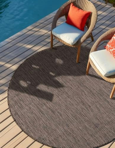 Unique Loom Outdoor Solid Collection 4' 1" Round Area Rug: $79.99 Unique Loom Outdoor Solid Collection 4' 1" Round Area Rug: $79.99