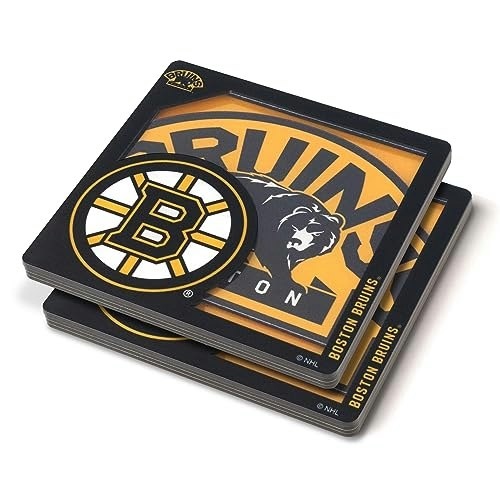YouTheFan NHL Boston Bruins 3D Logo Drink Coasters: $17.80