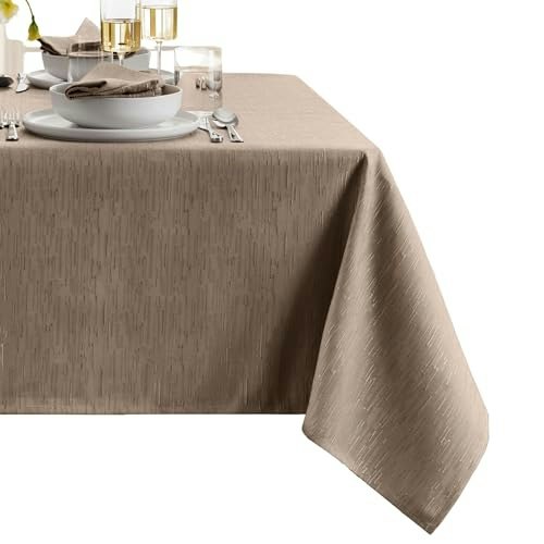 Threadmade Continental 60" x 102" Solid Texture Water Resistant Tablecloth: $24.48 Threadmade Continental 60" x 102" Solid Texture Water Resistant Tablecloth: $24.48