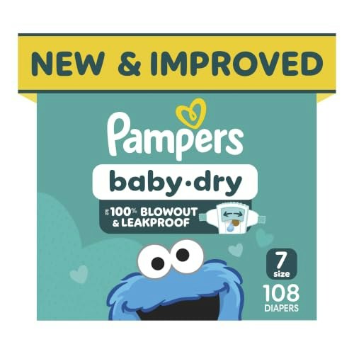 Pampers Baby Dry Size 7 Diapers 108-Count: $49.77