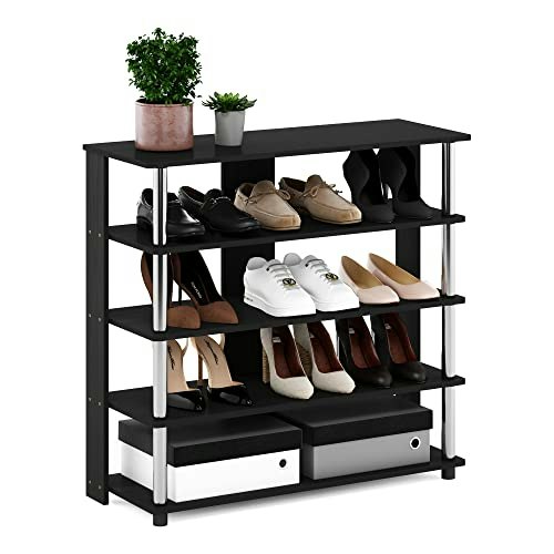 Furinno Turn-N-Tube 5-Tier Shoe Rack: $40.61