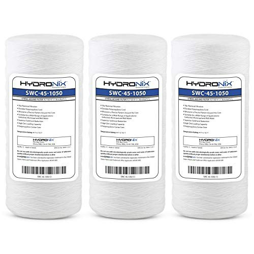 Hydronix 4.5\" x 10\" 5-Micron Whole House Sediment String Wound Water Filter 3-Pack: $36.36 Hydronix 4.5\" x 10\" 5-Micron Whole House Sediment String Wound Water Filter 3-Pack: $36.36