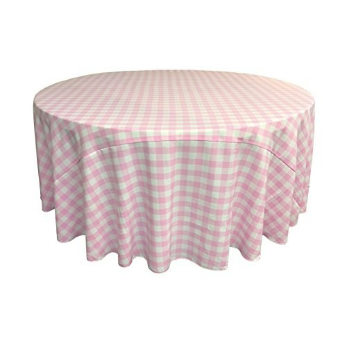 LA Linen 120-Inch Round Polyester Gingham Checkered Tablecloth: $44.99 LA Linen 120-Inch Round Polyester Gingham Checkered Tablecloth: $44.99