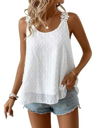 Falechay Women's Sleeveless Boat Neck Casual Top: $19.96 Falechay Women's Sleeveless Boat Neck Casual Top: $19.96