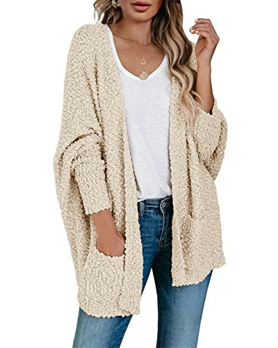 Saodimallsu Oversized Open Front Fuzzy Cardigan: $25.49