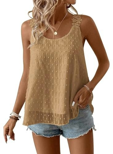 Falechay Women's Plus Size Bohemian Tank Top: $22.92