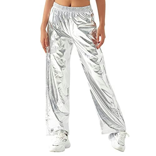 Women's High-Waist Metallic Cargo Jogger Pants: $26 Women's High-Waist Metallic Cargo Jogger Pants: $26