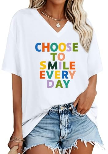 Women's V-Neck Oversized T-Shirt: $11.04 Women's V-Neck Oversized T-Shirt: $11.04