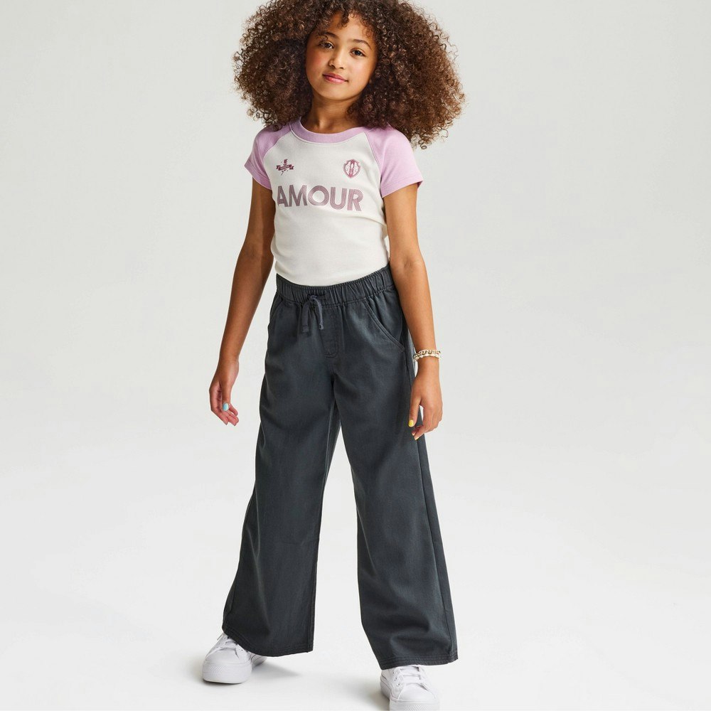Girls' Twill Wide Leg Pants: $20 Girls' Twill Wide Leg Pants: $20