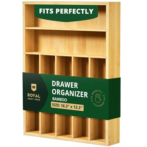 Royal Craft Wood Bamboo Silverware Drawer Organizer: $32.97 Royal Craft Wood Bamboo Silverware Drawer Organizer: $32.97