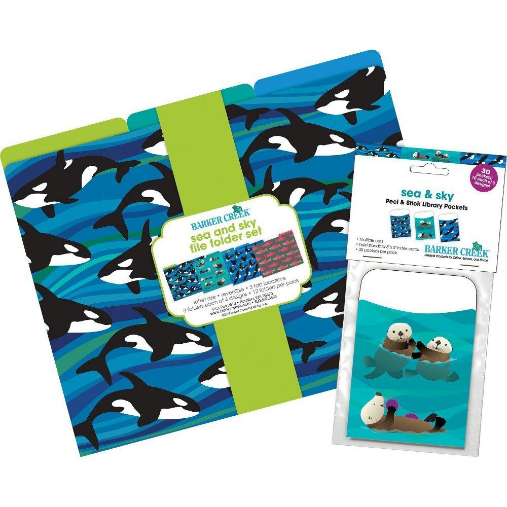 Barker Creek Sea & Sky Pocket File Folders 42-Pack: $16.89 Barker Creek Sea & Sky Pocket File Folders 42-Pack: $16.89