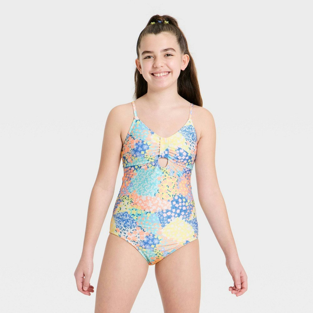 Girls' Ditsy Printed One Piece Swimsuit: $20 Girls' Ditsy Printed One Piece Swimsuit: $20