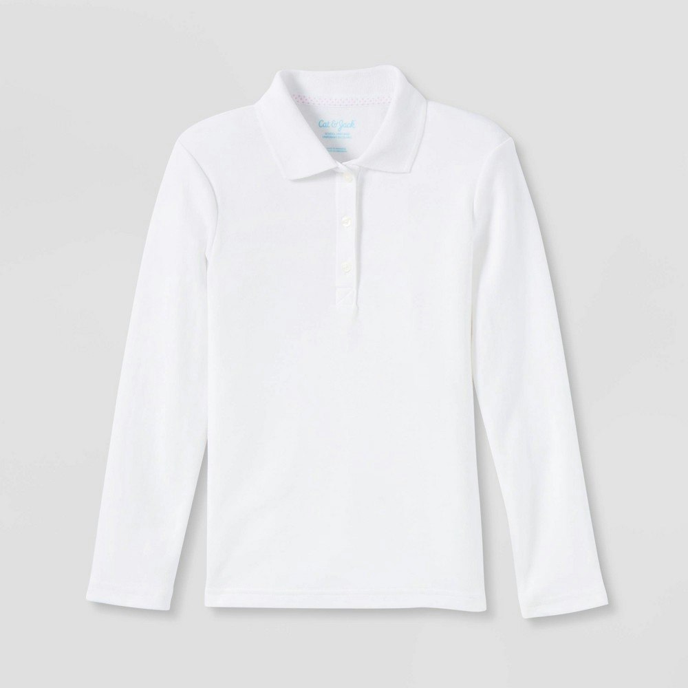 Cat & Jack Girls' Long Sleeve Uniform Polo Shirt XL: $12 Cat & Jack Girls' Long Sleeve Uniform Polo Shirt XL: $12
