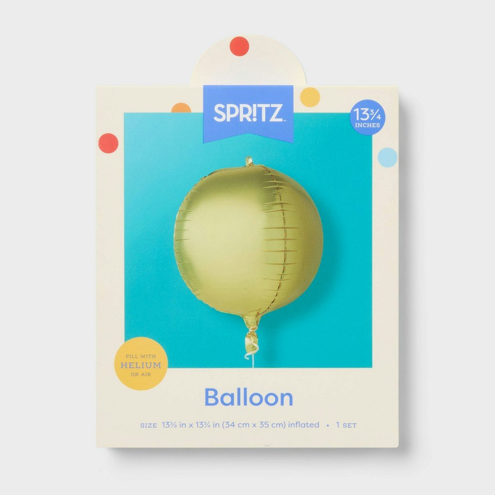 Spritz Gold Sphere Foil Balloon: $4 Spritz Gold Sphere Foil Balloon: $4
