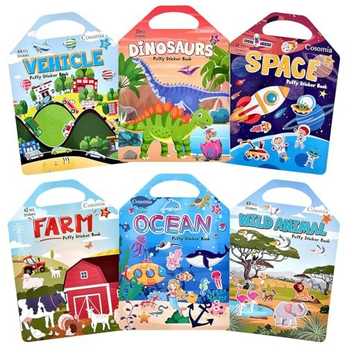 Cosomia 260pc Puffy Sticker Activity Book 6-Pack: $13.59 Cosomia 260pc Puffy Sticker Activity Book 6-Pack: $13.59