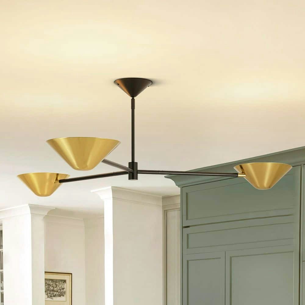 Gabriel 3-Light Sputnik Semi-Flush Mount Ceiling Light: $298.87