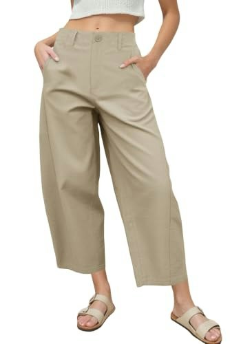 Egockal Women's Barrel Leg Baggy Harem Pants with Pockets: $27.99 Egockal Women's Barrel Leg Baggy Harem Pants with Pockets: $27.99