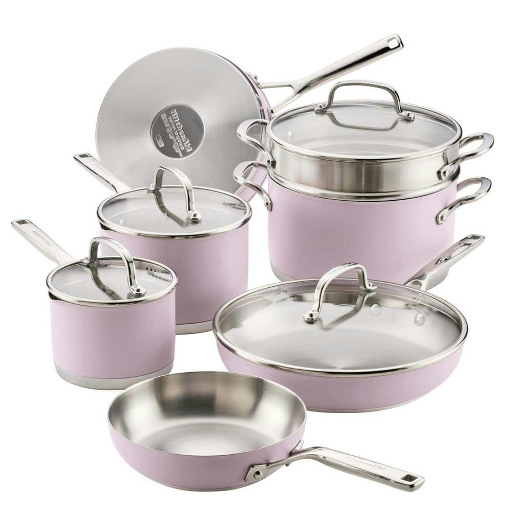 Wildflower 11-Piece Stainless Steel 3-Ply Cookware Set: $329.99