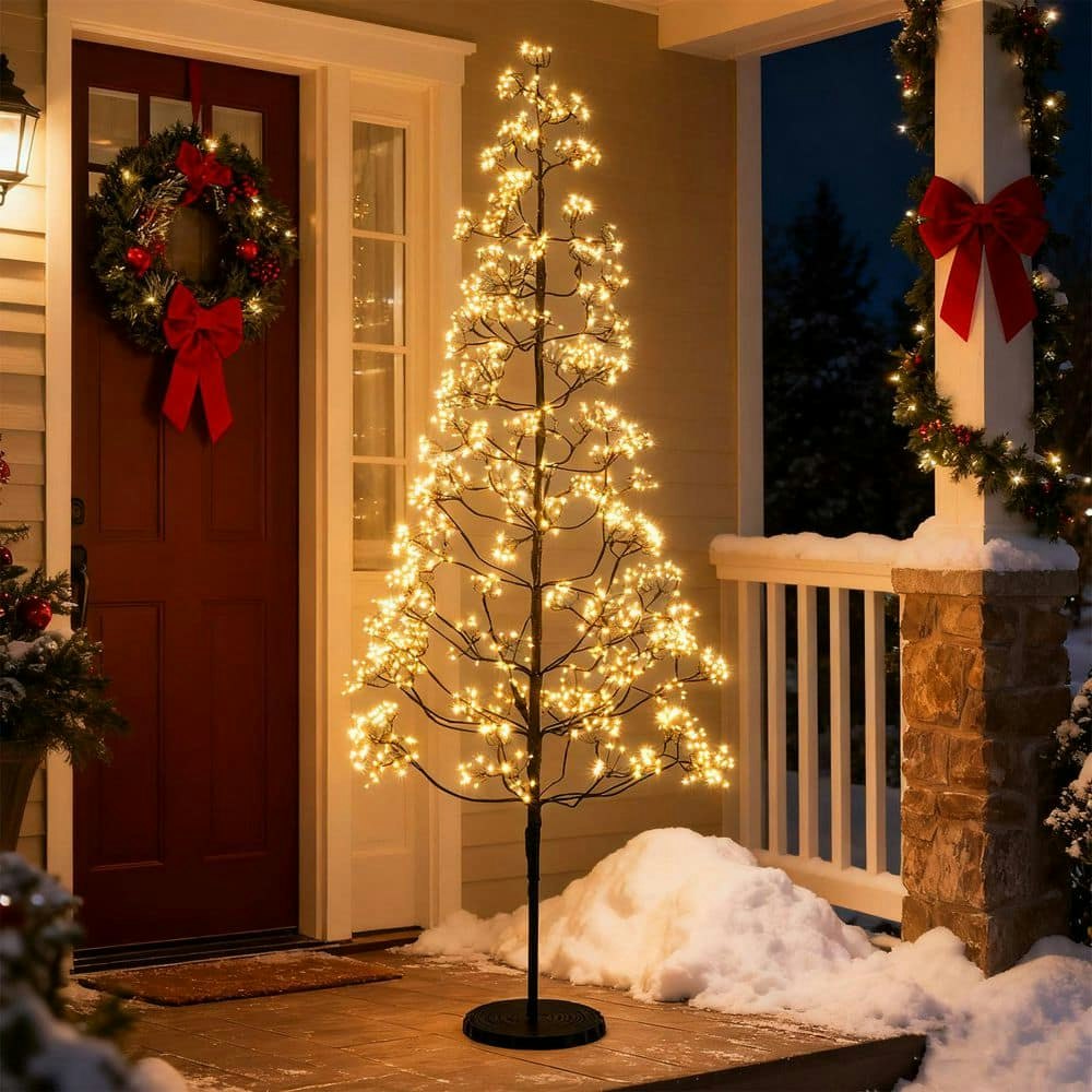 6-Foot Pre-Lit Artificial Cedar Christmas Tree with 1,500 LED Lights: $199 6-Foot Pre-Lit Artificial Cedar Christmas Tree with 1,500 LED Lights: $199