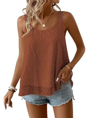 Falechay Women's Babydoll Tank Top: $18.04