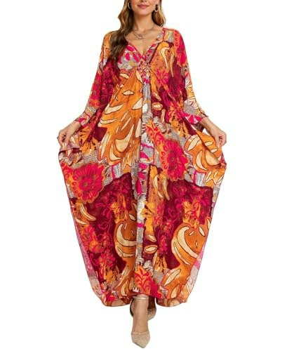 Imagekope Women's Plus Size Animal Print V-Neck Batwing Kaftan Cover-Up: $16.97 Imagekope Women's Plus Size Animal Print V-Neck Batwing Kaftan Cover-Up: $16.97