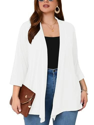 AusLook Women's Plus Size Lightweight Open Front Cardigan: $16.99 AusLook Women's Plus Size Lightweight Open Front Cardigan: $16.99