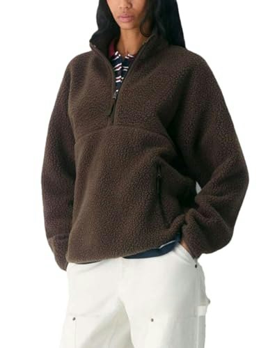 Aimiray Women’s Quarter Zip Sherpa Fleece Pullover Jacket: $35.99 Aimiray Women’s Quarter Zip Sherpa Fleece Pullover Jacket: $35.99
