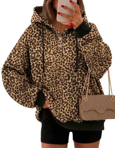Zeagoo Women's Button Neck Pullover Hoodie: $24.59 Zeagoo Women's Button Neck Pullover Hoodie: $24.59
