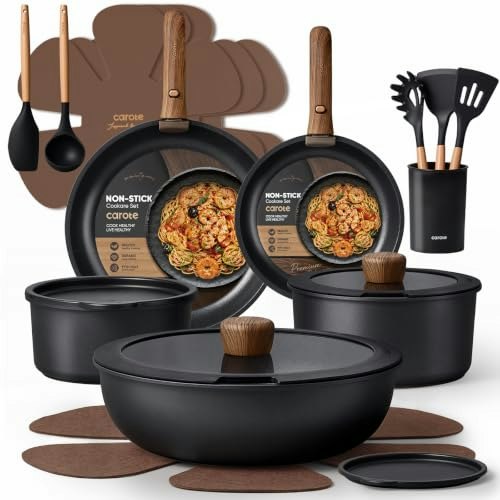 Carote 21-Piece Non-Stick Detachable Handle Cookware Set: $59.97 Carote 21-Piece Non-Stick Detachable Handle Cookware Set: $59.97