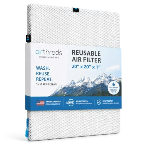 AirThreds 20x20x1 Washable HVAC Air Filter: $35.98 AirThreds 20x20x1 Washable HVAC Air Filter: $35.98
