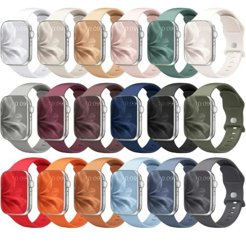 Silicone Sport Bands for Apple Watch 18-Pack: $17.95 Silicone Sport Bands for Apple Watch 18-Pack: $17.95