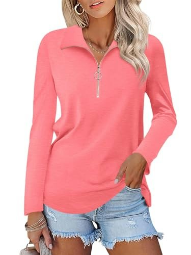 Minetom Women's 1/4-Zip Pullover Shirt: $16.99 Minetom Women's 1/4-Zip Pullover Shirt: $16.99