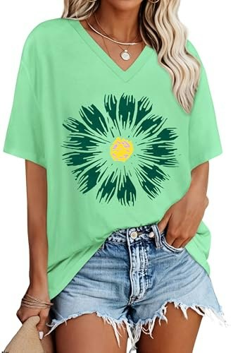 Oversized V-Neck Women's T-Shirt: $12.74 Oversized V-Neck Women's T-Shirt: $12.74