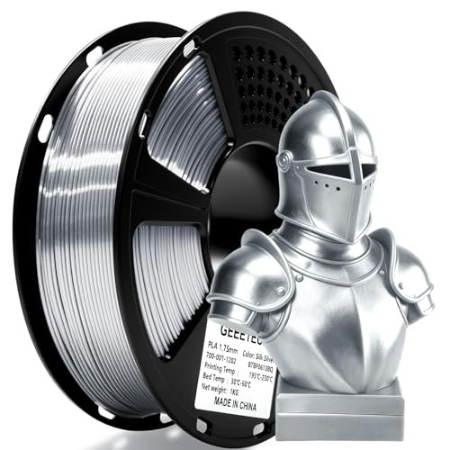 Geeetech 1.75mm Silk Silver PLA 3D Printer Filament 1kg Spool: $15.29 Geeetech 1.75mm Silk Silver PLA 3D Printer Filament 1kg Spool: $15.29