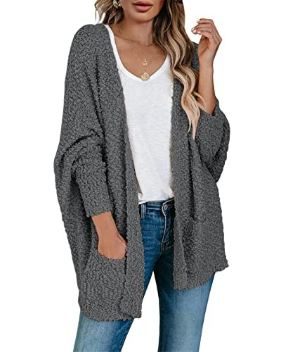 Saodimallsu Women's Oversized Open Front Chunky Knit Cardigan: $25.49 Saodimallsu Women's Oversized Open Front Chunky Knit Cardigan: $25.49