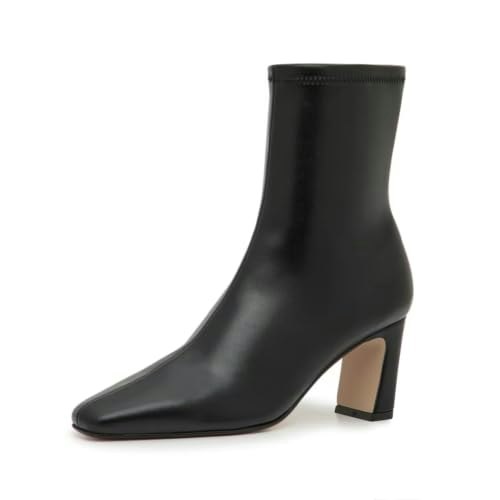 Women's Chunky Block Heel Ankle Boots: $37.98