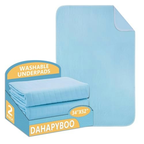 Dahapyboo 34"x52" Washable Incontinence Bed Pads 2-Pack: $15.29 Dahapyboo 34"x52" Washable Incontinence Bed Pads 2-Pack: $15.29