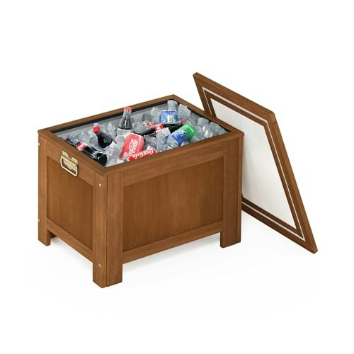 Furinno Tioman Outdoor Wooden Cooler Chest: $128.89