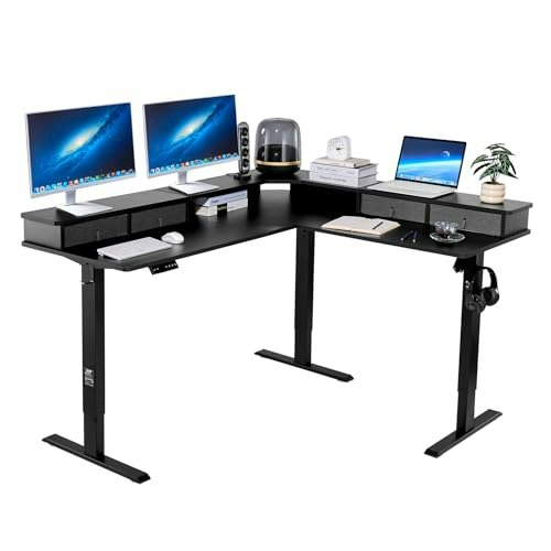 Vevor 63-inch Electric L-Shaped Standing Desk: $199.90 Vevor 63-inch Electric L-Shaped Standing Desk: $199.90