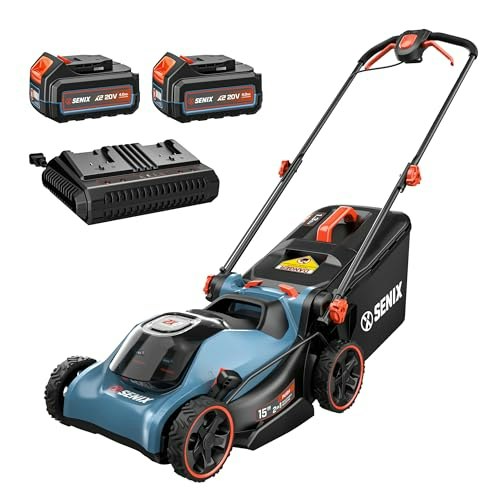 Senix 40V 15-inch 2-in-1 Cordless Lawn Mower with 2 Batteries and Charger: $197.99 Senix 40V 15-inch 2-in-1 Cordless Lawn Mower with 2 Batteries and Charger: $197.99