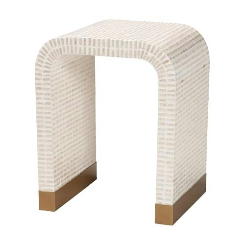 Bali & Pari Carlyn Capiz Shell End Table: $130.73 Bali & Pari Carlyn Capiz Shell End Table: $130.73