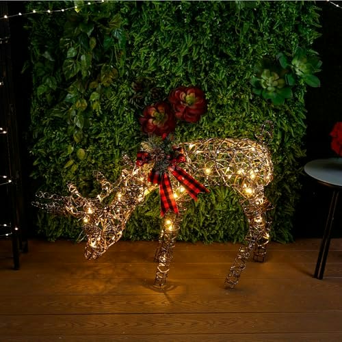 Alpine Corporation 43-Inch Rattan Grazing Reindeer with 80 LED Lights: $89.72 Alpine Corporation 43-Inch Rattan Grazing Reindeer with 80 LED Lights: $89.72
